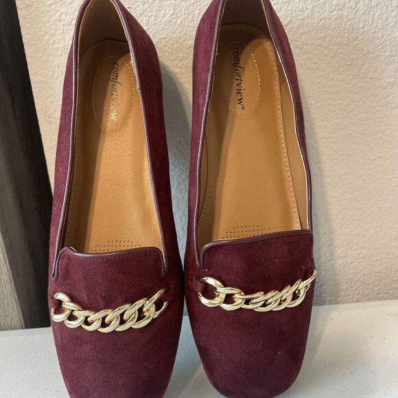Comfortview Slip On Shoes Chain 11WW Great fall Holiday Color Flats - Picture 1 of 11